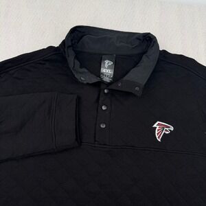 Atlanta Falcons Mens 4XL 2024 Season Ticket Holder Quilted Pullover 1/4 Snap Blk